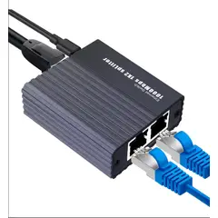 GENERICO - Adaptador Ethernet Rj45 Divisor De Red 2 Puertos 1000mbps