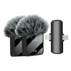 GENERICO - Micrófonos Inalámbrico Micrófonos Solapa Dual F15-2