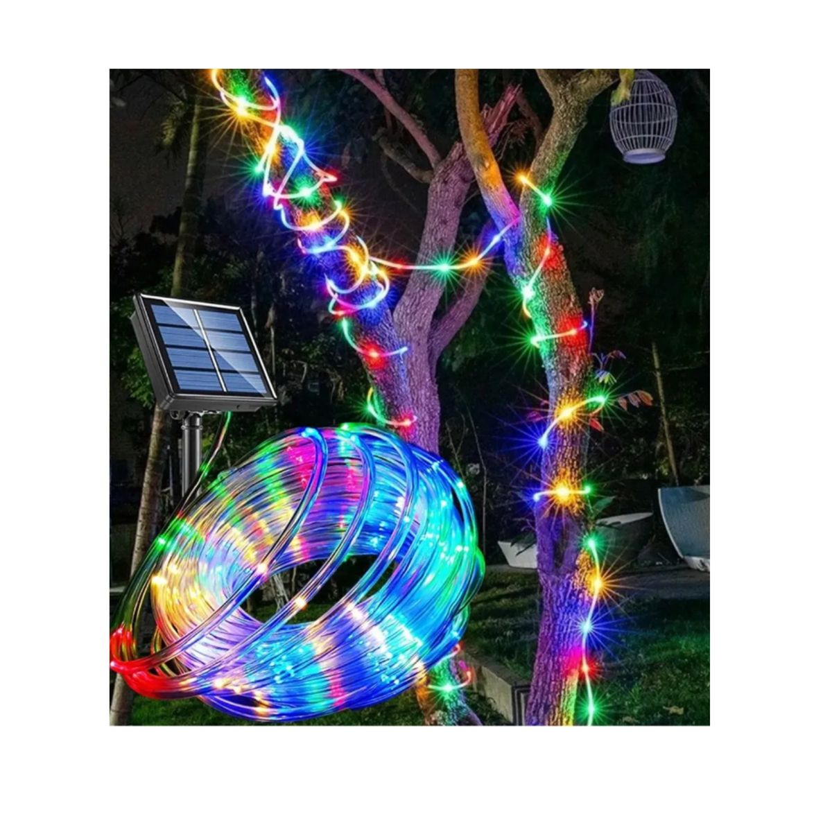 GENERICO - Manguera Tubo Luz Led Solar Tubo Flexible 50 Metros Multicolor