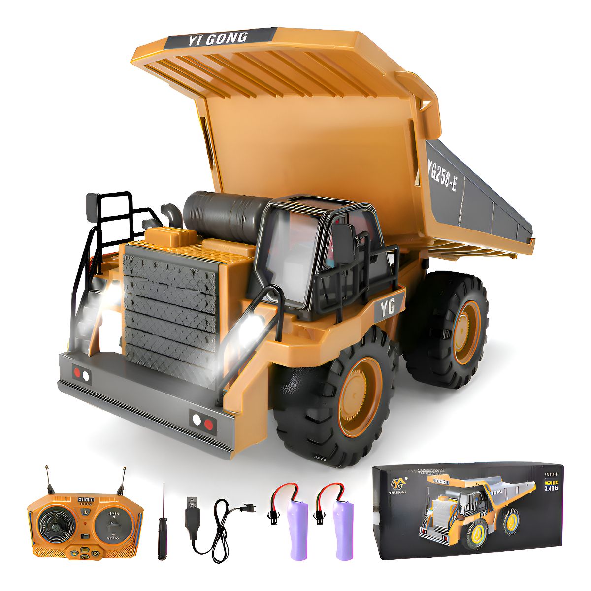 GENERICO - Camión a Control Remoto Coche Auto Volquete Rc  124 9ch