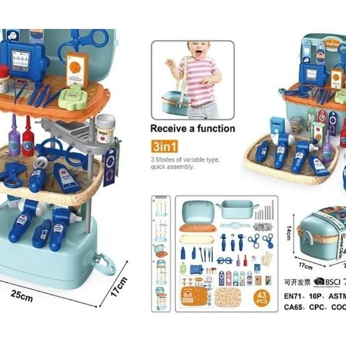 GENERICO - Juguete maleta de dentista para niños