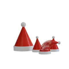 GENERICO - Slinky - Gorro de Navidad pack de tres