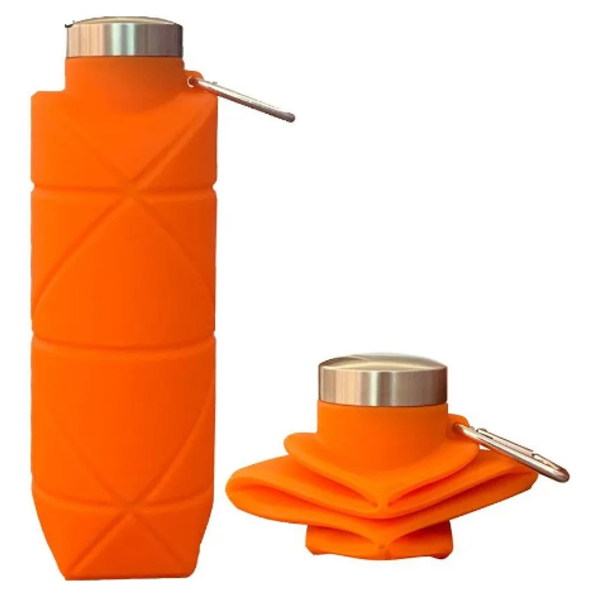 GENERICO - Botella Deportiva Camping Portátil Silicona Plegable 600ml