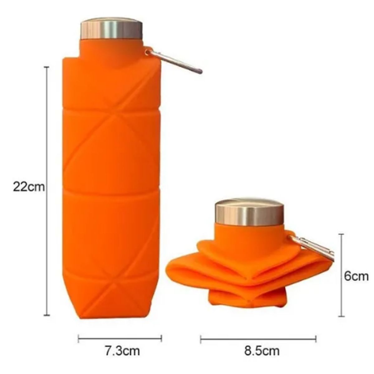 GENERICO - Botella Deportiva Camping Portátil Silicona Plegable 600ml