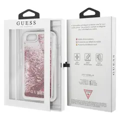 GUESS - CARCASA P/IPHONE 7/8 TRANSP/GLITTER PINK GUHCI8GLUFLRA