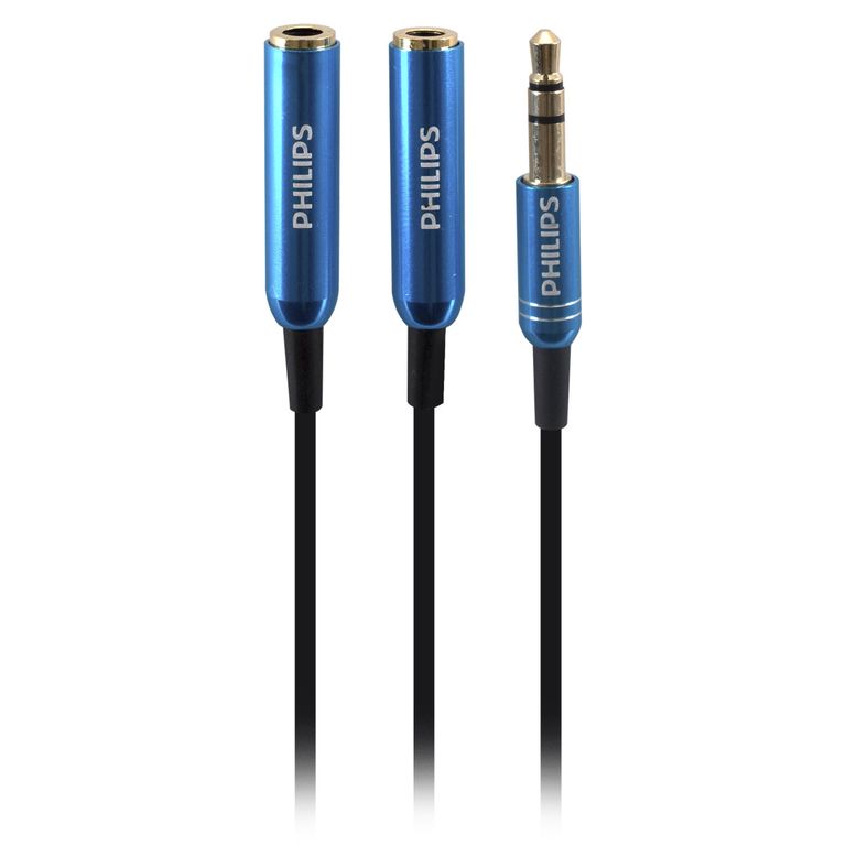 PHILIPS CABLE SPLITTER DE AUDIO 3.5 GOMA AZUL SWA7200C