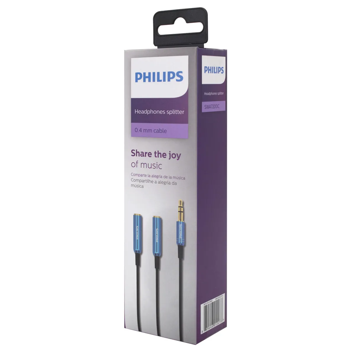 PHILIPS - CABLE SPLITTER DE AUDIO 3.5 GOMA AZUL SWA7200C