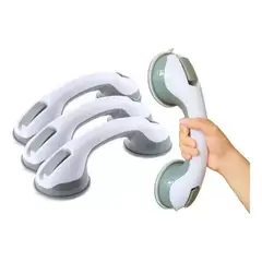 GENERICO - X4 Agarradera Manilla Asa Soporte Seguridad Baño Ducha Mango Color Blanco