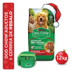 DOG CHOW - Pack Alimento perro Adulto MedGrande 12kg + Correa