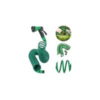 Manguera 30 Mts Espiral Expandible Casa Jardin Negocio Color Verde