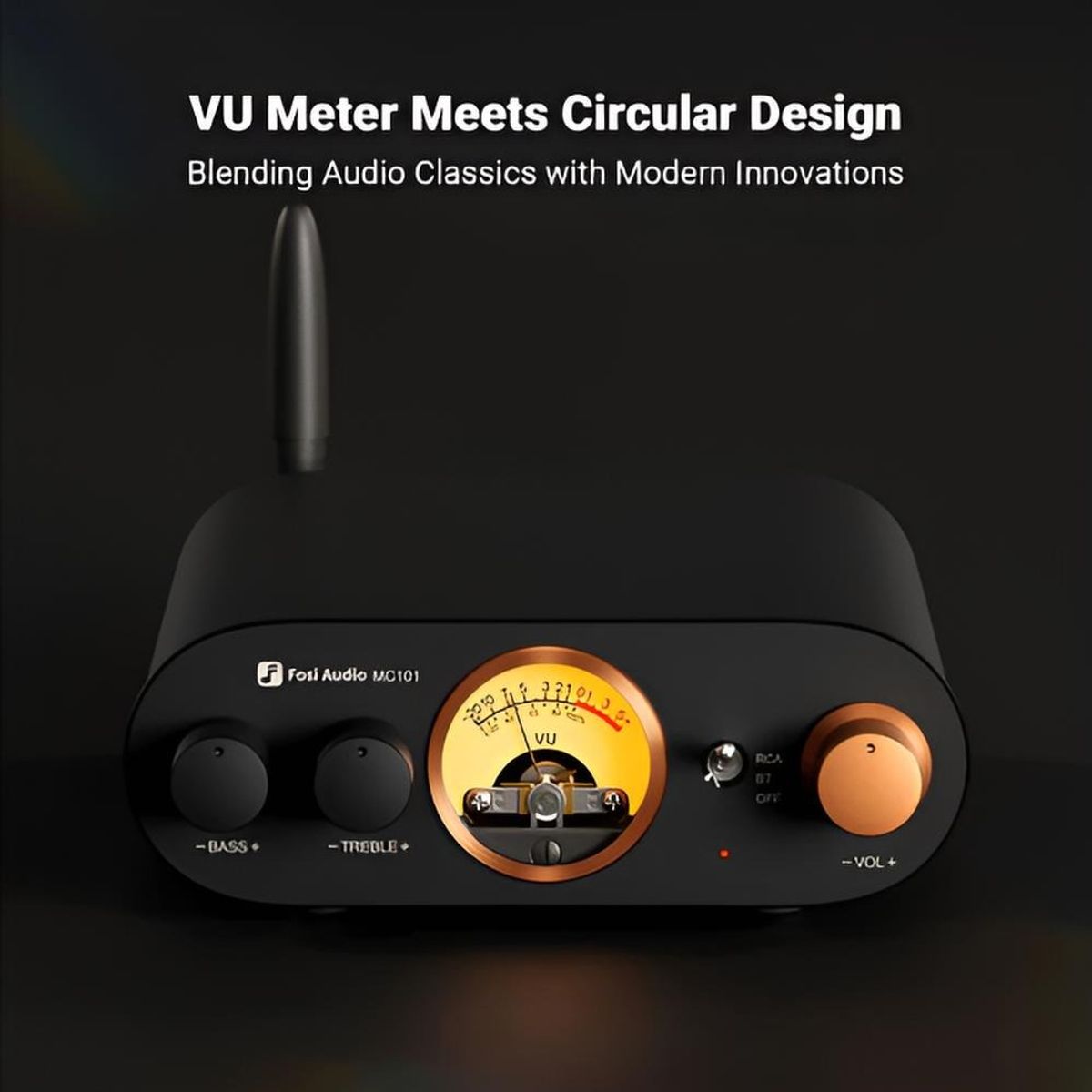MCI - Amplificador Bluetooth con Medidor VU Fosi Audio MC101