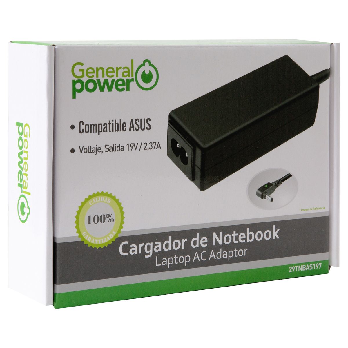 GENERAL POWER - CARGADOR NOTEBOOK ASUS  19V 2.37A 4.0 X 1.35MM