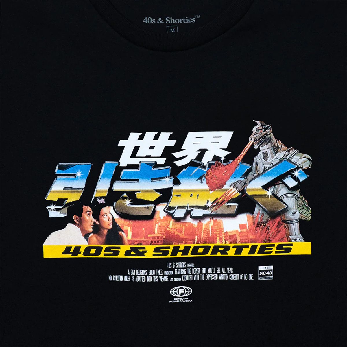 40S & SHORTIES - Polera 40S & SHORTIES Robot Invasion Tee Black