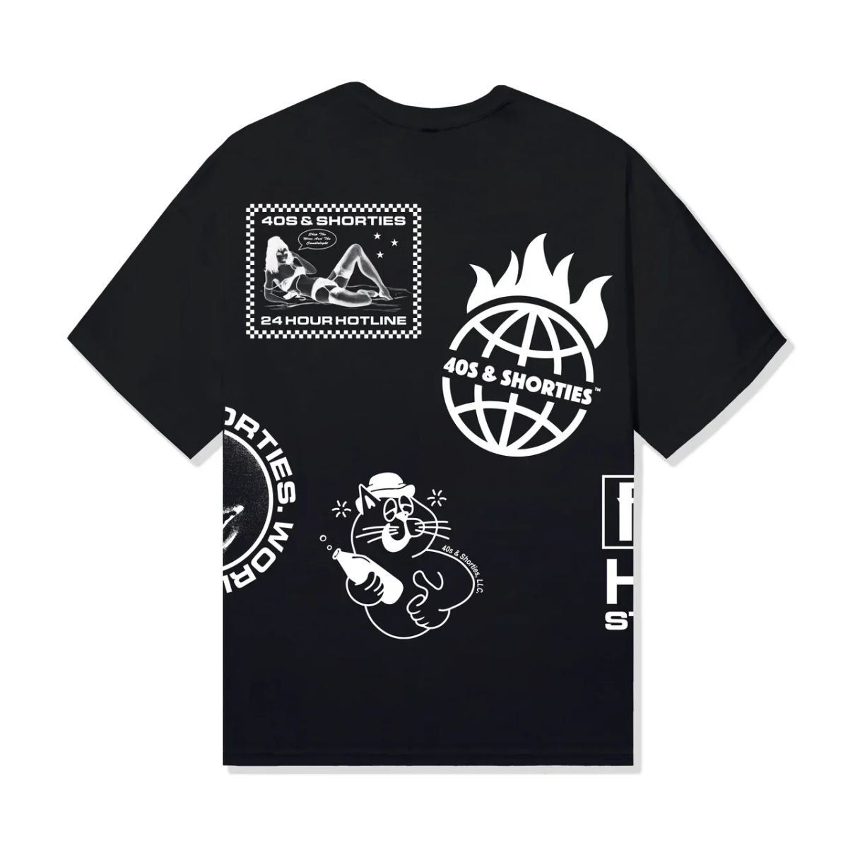 40S & SHORTIES - Polera 40S & SHORTIES Layout Tee Black