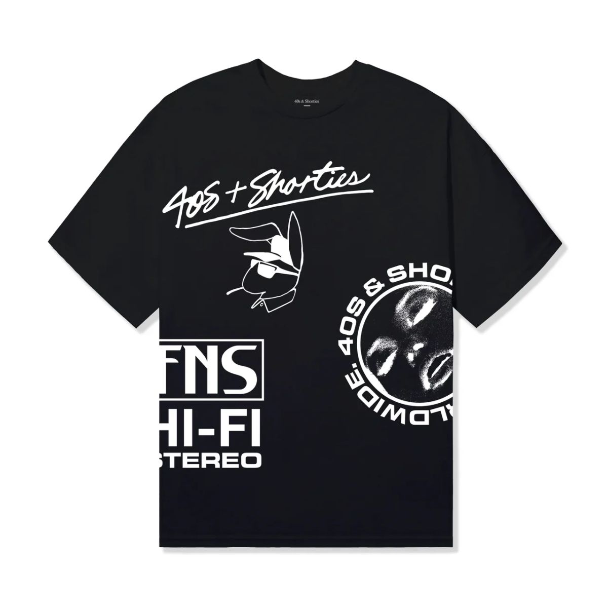 40S & SHORTIES - Polera 40S & SHORTIES Layout Tee Black