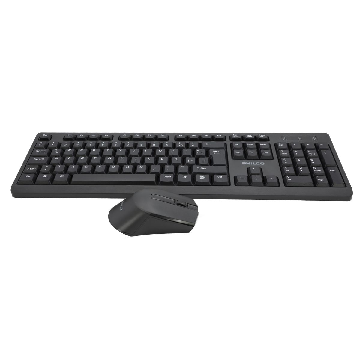 PHILCO - COMBO INALÁMBRICO MOUSE + TECLADO 6354K NEGRO Open box