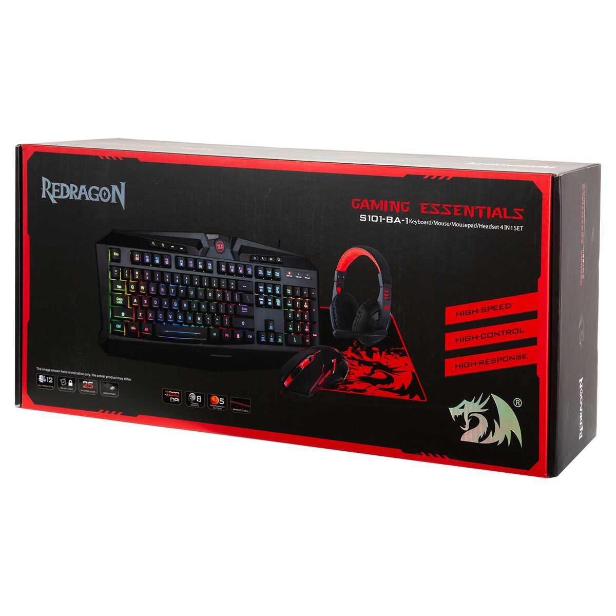 REDRAGON - Combo Key Men + Mouse + Audif + Pad S101-ba-sp / S101-ba Open box