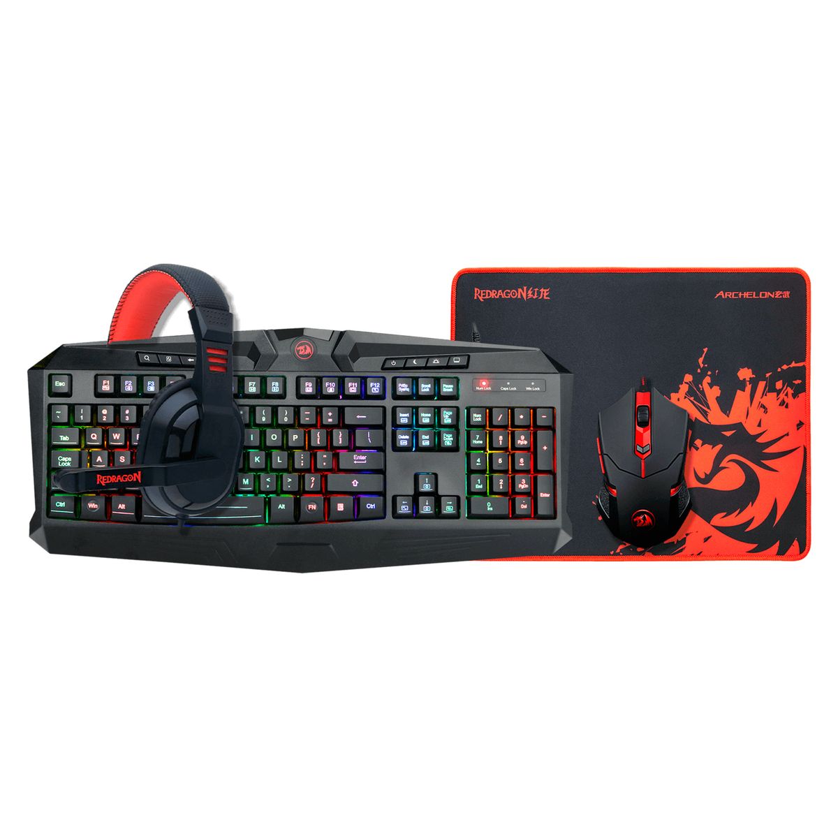 REDRAGON - Combo Key Men + Mouse + Audif + Pad S101-ba-sp / S101-ba Open box