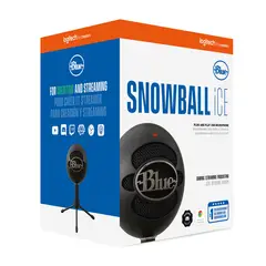 LOGITECH - MICRÓFONO ALÁMBRICO SNOWBALL ICE NEGRO Open box