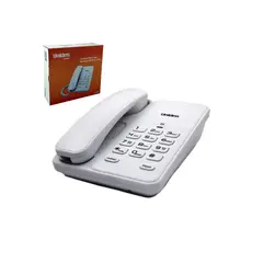 UNIDEN - TELÉFONO DE MESA PARED BOTONES GRANDES IDEAL OFICINAS COLOR BLANCO Open box