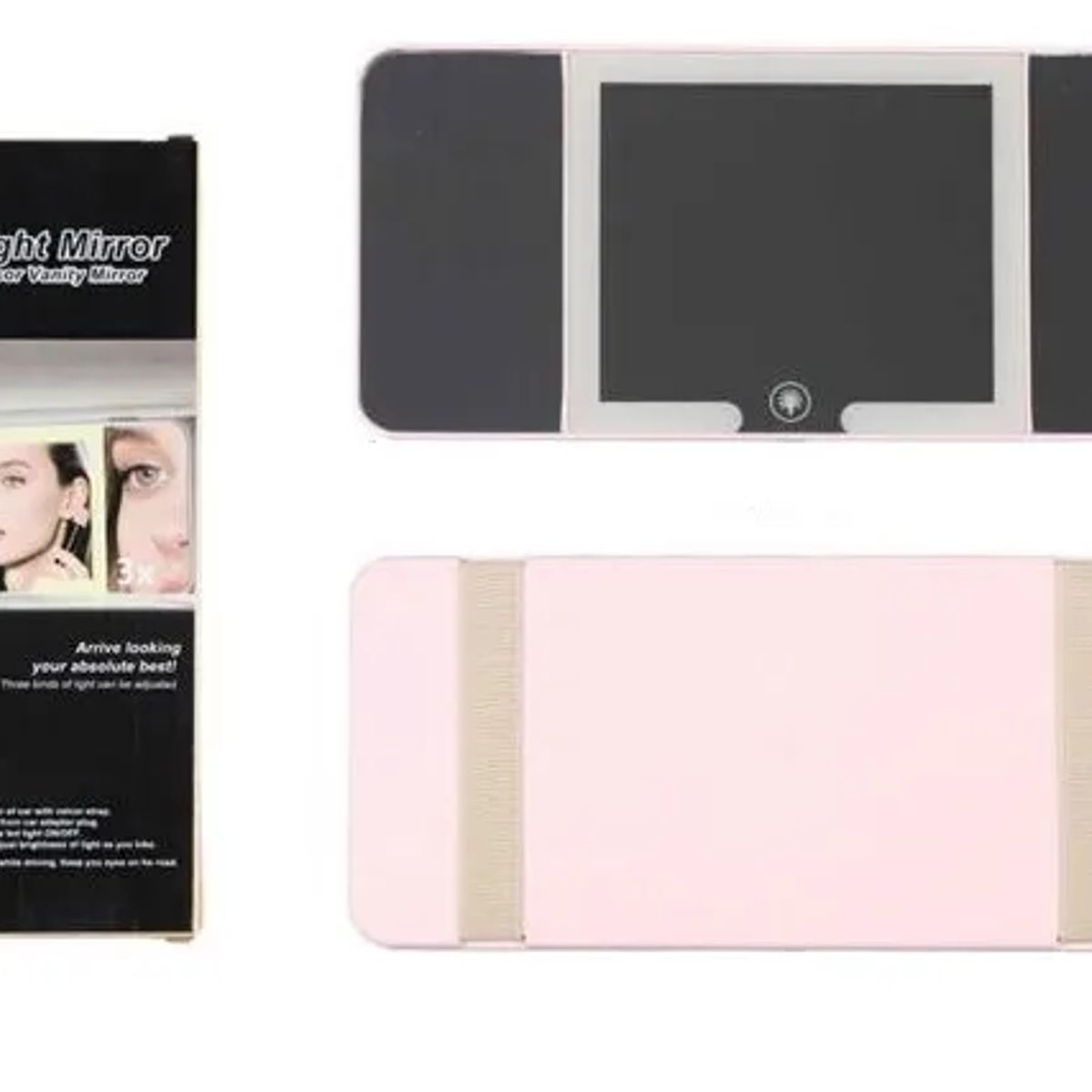 GENERICO - Espejo De Maquillaje De Visera De Coche 3 En 1 Luz Le