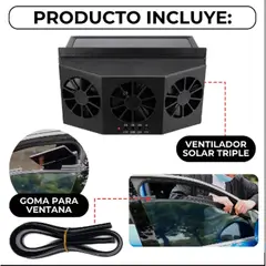 MOVI - EXTRACTOR TRIPLE DE AIRE CALIENTE PARA AUTO CON PANEL SOLAR
