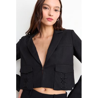 Imagen 2 del producto Blazer Liso Mujer Negro