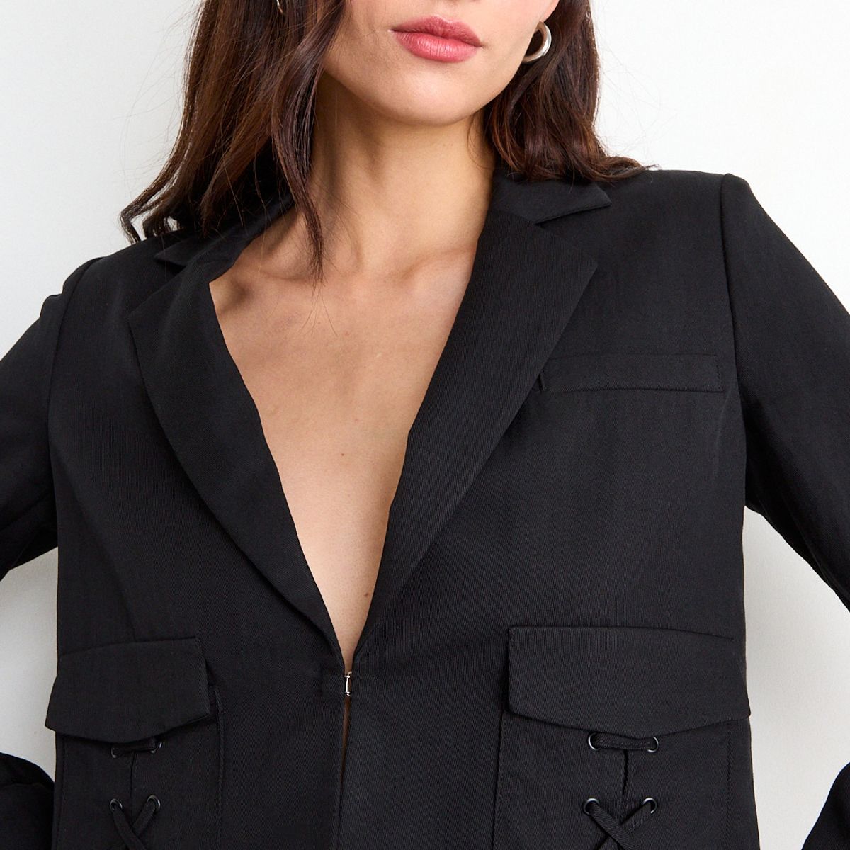 IO - Blazer Liso Mujer Negro Io