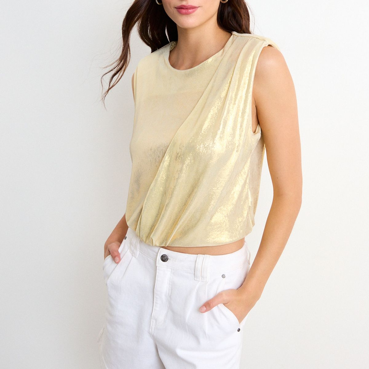 IO - Polera Lisa Mujer Crudo Io