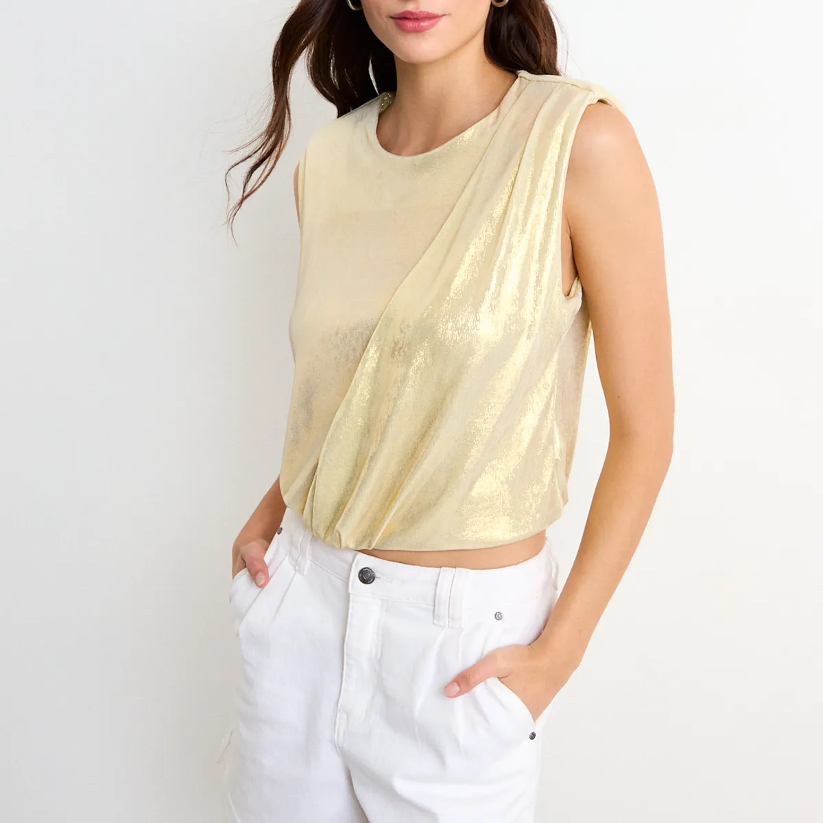 IO - Polera Lisa Mujer Crudo Io