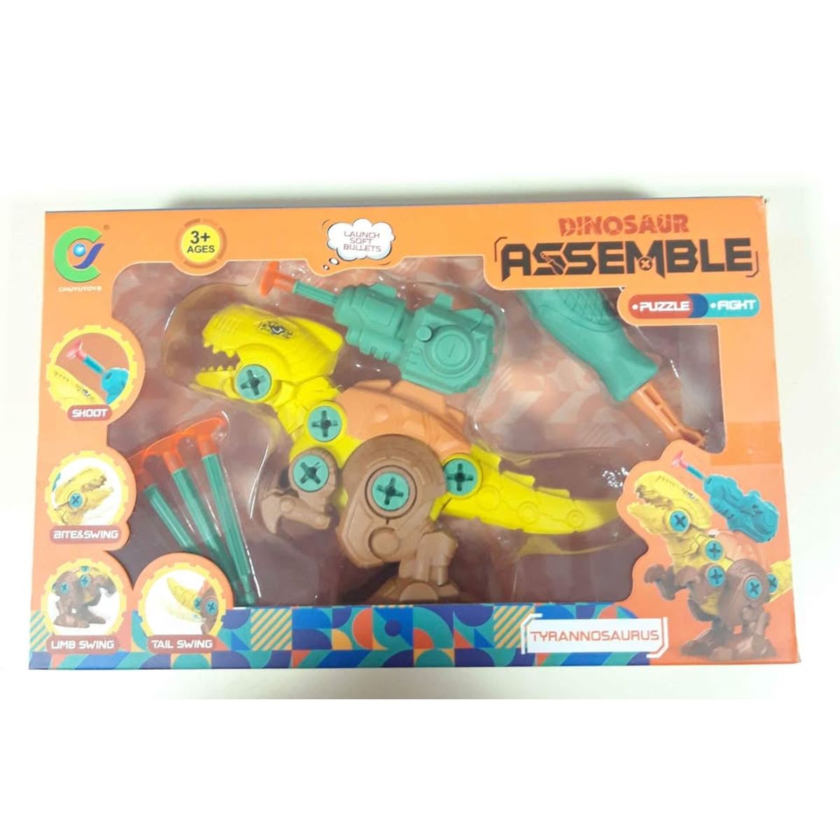 GENERICO - Caja juguete didactico de dinosaurio para niños