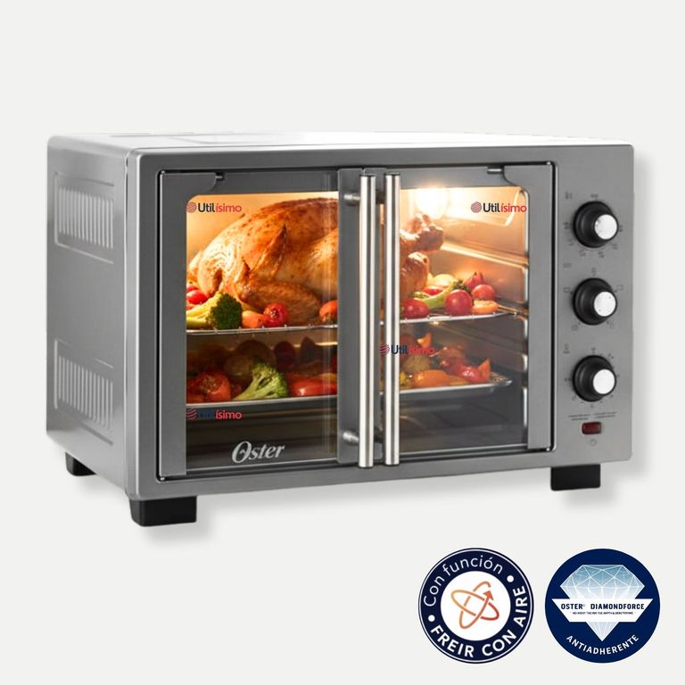 Horno con freidora de aire Oster® de 35 litros, puertas francesas, TSSTTV35FDMAFNS