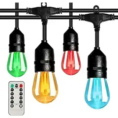 GENERICO - Guirnalda Led 10 Metros 10 Ampolletas Panel Solar Multicolor Solar