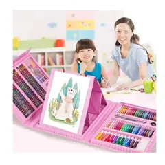 GENERICO - 208 Piezas De Arte Para Niños Kit Set De Dibujo Rosado
