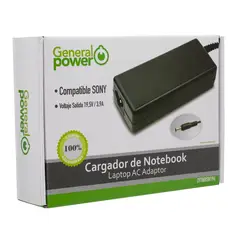 GENERAL POWER - CARGADOR NOTEBOOK COMPATIBLE CON SONY 19.5V Open box