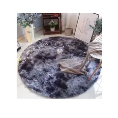 GENERICO - Alfombra Redonda Peluda 14m Super Suave Colores Color azul