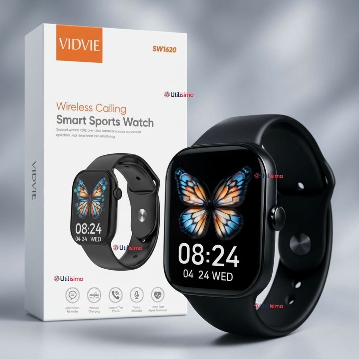 UTILISIMO - Smartwatch Vidvie SW1620 Reloj Inteligente Impermeable Color Negro