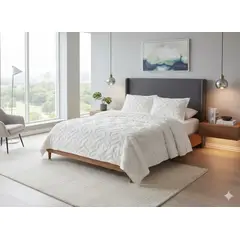 GENERICO - CUBRECAMA TUFTING 2 PLAZA DE VERANO ELEGANTE SERIE 1 DISEÑO GEOMETRICO