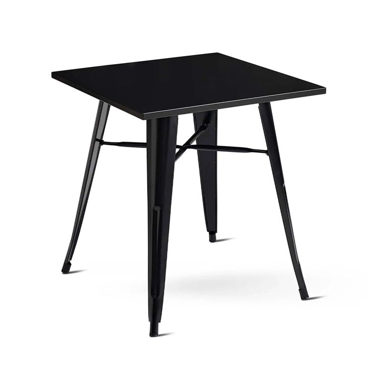 Mesa Metal Tolix Negra 70x70 cm Negro