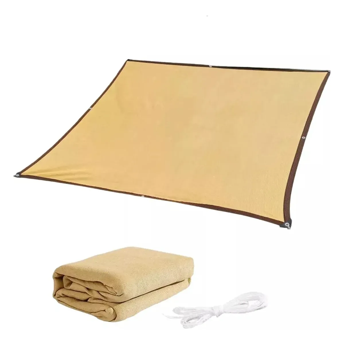 GENERICO - Toldo Vela Rectangular 3x4 Toldos Para Terraza Jardín Malla