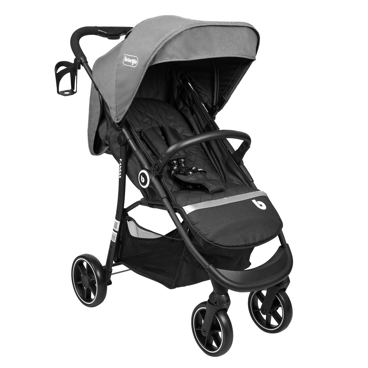 BEBEGLO - Coche Travel System Kansas RS-13551 Gris