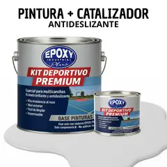 EPOXY - PINTURA PISOS CANCHAS - KIT PREMUM P2 2K- KIT GALON GRIS CLARO