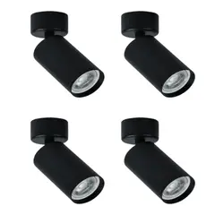 WANT - 4 Focos Porta Gu10 Sobrepuesto Dirigible Altair Luz Fría