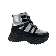 HERIEL - Bota Plateada Impermeable Mujer