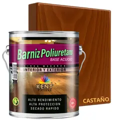 KENT - BARNIZ POLIURETANO BASE AGUA - ALTA RESISTENCIA - GALON CASTAÑO