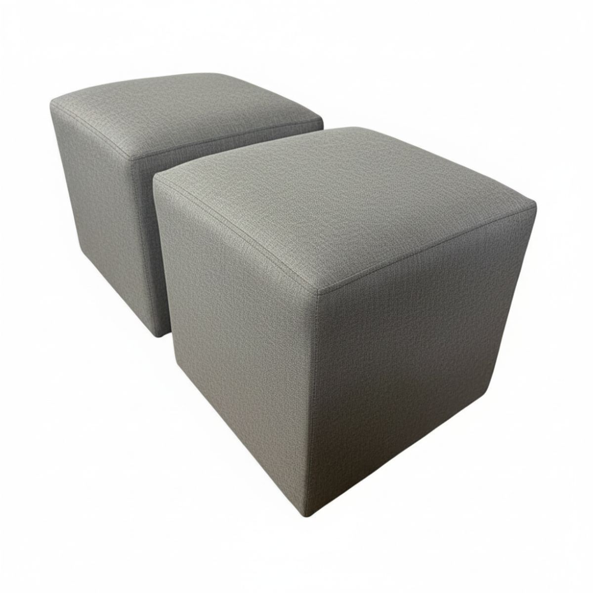 MUEBLES NEW - PUFF GRIS LINO