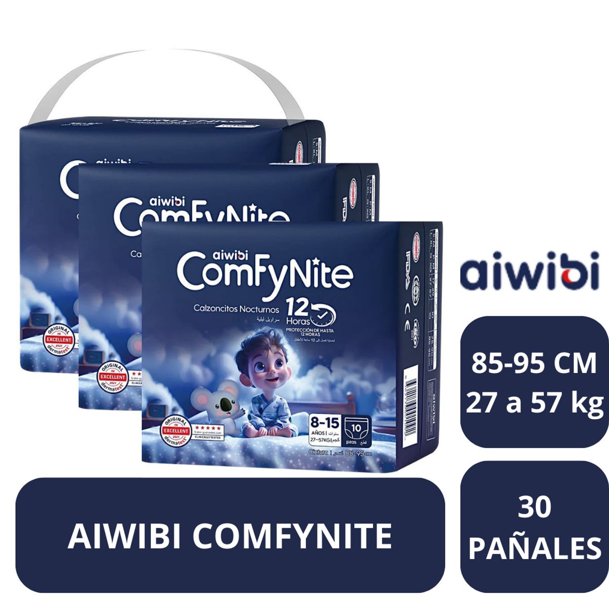 GENERICO - Calzoncitos Nocturnos Comfynite 10 Und (3 Paquetes)