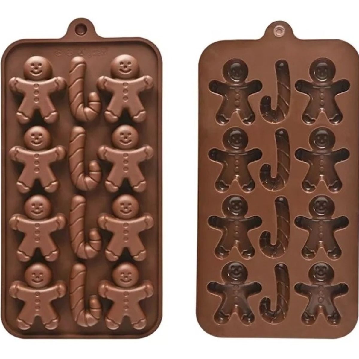 GENERICO - Pack X2 Molde Silicona Chocolate Navidad Moldes Repostería