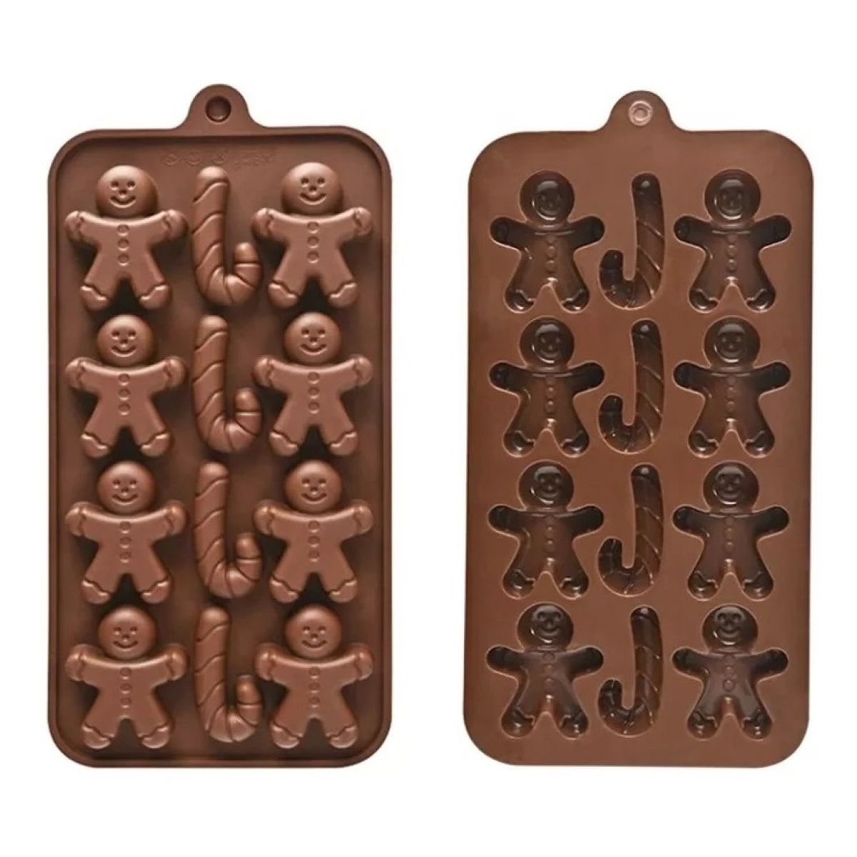 GENERICO - Pack X2 Molde Silicona Chocolate Navidad Moldes Repostería