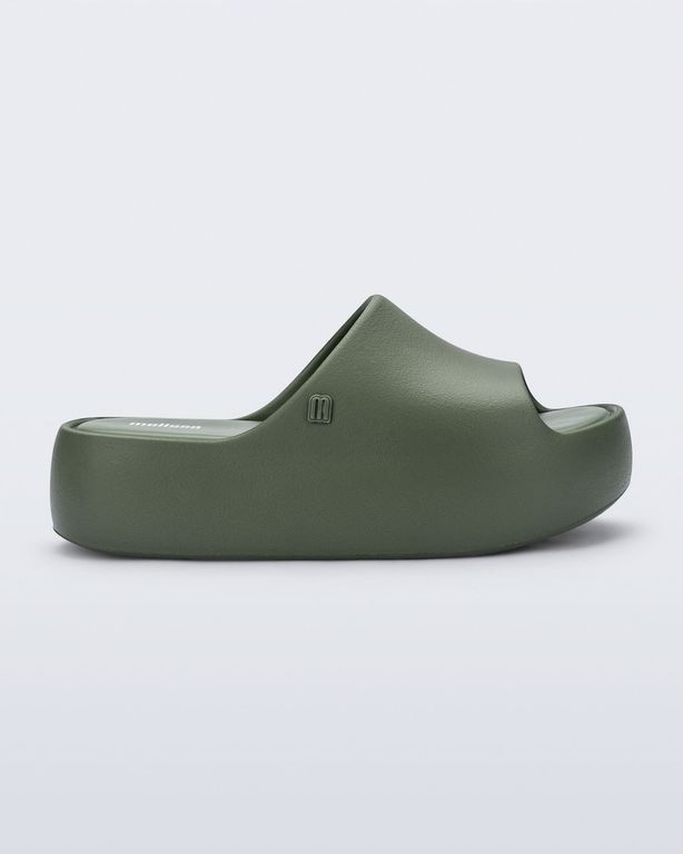 Sandalia Free Platform Slide Verde Verde 35